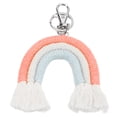 thumbnail image 4 of Njide Macrame Keychain Hand Weaving Tassel Design Cute Style Cotton Thread Decorative Boho Keychain for Handbag Orange, 4 of 8