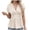 Beige, variant on Women's Elegant Wrap V Neck Peplum Tops Cap Sleeve Stretchy Ruched Ruffle Dressy Blouses Shirts (Black, M)