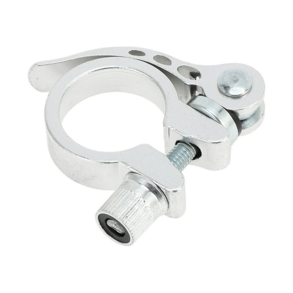 Universal Bike Bicycle Seat Post Clamp Seatpost Collar, 31.8mm, Quick Release, Aluminum Alloy, Silver Tone