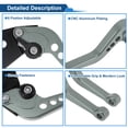 thumbnail image 4 of Palancas de freno y embrague cortas Unique Bargains para Kawasaki Z900 2017-2024, ajustables en 6 posiciones, palanca de freno de motocicleta de aleación de aluminio tono titanio, 1 par, 4 of 7