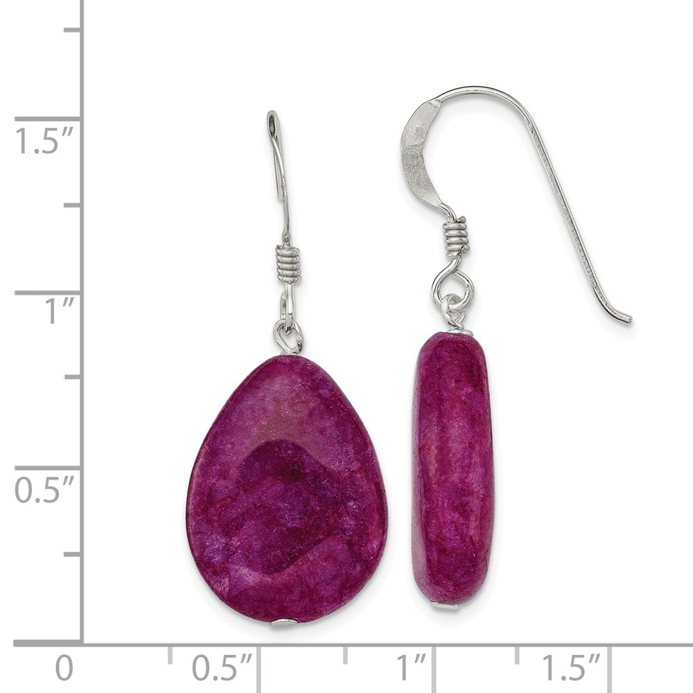 Pink Calcite and Lavender Aventurine Sterling Silver Drop Dangle Earrings 
