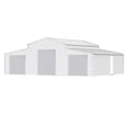 thumbnail image 4 of 42FT x 30FT Heavy-Duty Metal Garage Shed, Large Steel Storage Building with 3 Rolling Doors, Side Door & Window, Weather-Resistant Garage for Farm, Workshop & Equipment, 4 of 8