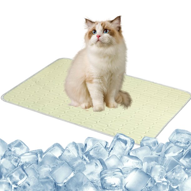 XWSHYW Cama para Perros Grandes Estera de Seda de Hielo para Mascotas de Verano, Estera para Sofá Cama para Gatos, Estera Fresca para Perros de Verano, Tamaño 27,55X19,68 Pulgadas