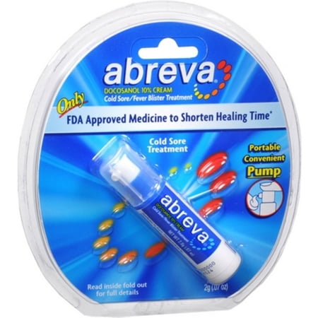 Abreva Cold Sore/Fever Blister Treatment Pump 2g (Pack of 2)
