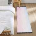thumbnail image 3 of Yayeee Runner Rug for Bedroom 2'x6' Machine Washable Hallway Non Slip Mat, Light Pink Stripes, 3 of 8