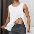 thumbnail image 2 of Fgnfyis Men's Casual Tank Tops Comfortable Loose Fit for Postoperative Recovery Easy Wear Summer Apparel Men's Tank Tops White XS, 2 of 6