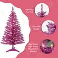 thumbnail image 5 of 4ft Artificial Christmas Pine Tree w/115 Tips&50 Light, Pink Christmas Tree for Outdoor,Home,Office,Party,Xmas Holiday Decoration, 5 of 8