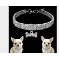 thumbnail image 4 of Collier pour Chien Chat Personnalisé avec Fleurs en Strass, Laisse pour Chiot Chat, 4 of 4