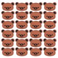thumbnail image 1 of Miangastore 100pcs Embossed Bear Head PU Label Tags DIY Sewing Embellishment Clothing Label, 1 of 8