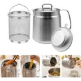 thumbnail image 6 of 2L Strainer Pot Fryer, 304 Stainless Steel Oil Filter Pot with Strainer & Deep Fryer Basket for Kitchen, Multi-function Frying Net Tank Grease Container, 6 of 10