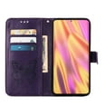 thumbnail image 3 of for Samsung Galaxy S22 Ultra 6.8 Inch Wallet Case, Butterfly Pattern Soft TPU Shockproof Wrist Strap Magnetic Clasp Cover with Kickstand Bracket Cash Card Slots Flip Folio Phone Case,Purple, 3 of 10