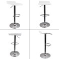 thumbnail image 4 of Counter Height Bar Stools Set of 2, Adjustable Pu Leather Swivel Barstools Dining Counter Bar Chairs for Home Kitchen Pub (White), 4 of 5