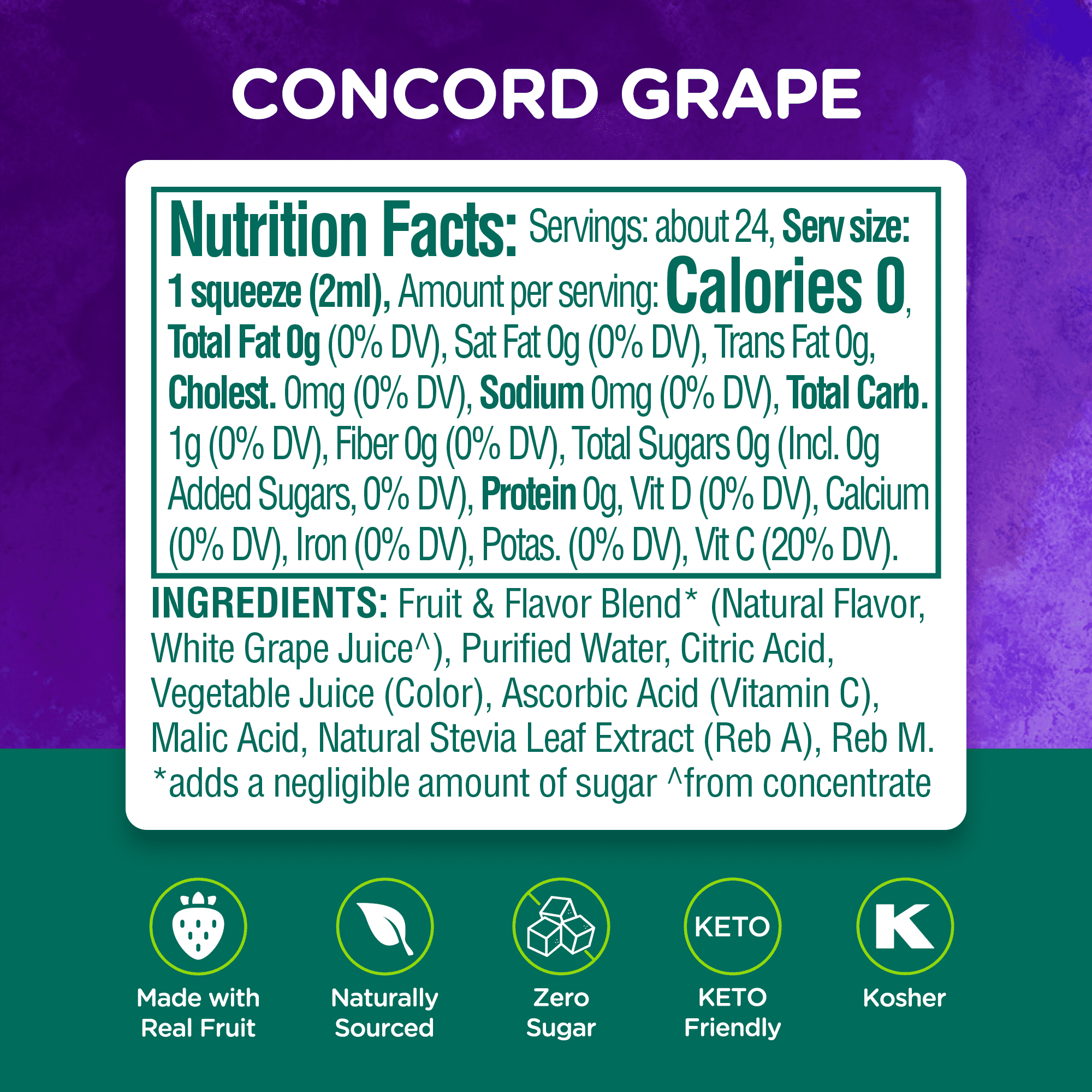 Stur - Grape, Liquid Water Enhancer Drink Mix, 1.62 fl oz Bottle (10 Pack)