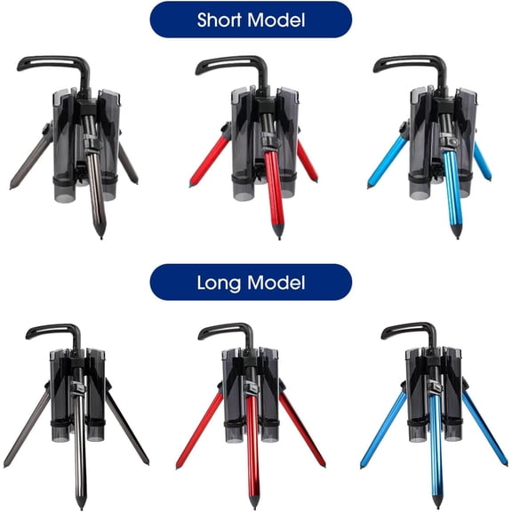 3-Tude Portable Fishing Rod Holder - Stand Holds Up to 3 Rods, Outdoor Fishing Gear Organizer
