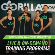 Gorilla Bow Original Portable Home Gym Resistance Bands and Bar System for Travel, Fitness, Weightlifting and Exercise Kit, Full Body Workout Equipment Set (Original Bow, Green, Base Bundle)