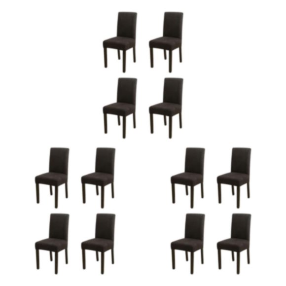 Billuyoard Funda para silla gruesa de 4 piezas para el hogar Fundas para sillas modernas limpias y a prueba de polvo negras