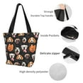 thumbnail image 3 of Defioc Different Breeds Of Dogs Print Tote Bag for Women,Shoulder Bag with Zipper Casual Tote's Handbag Big Capacity Shoulder Bag with Inner Pocket Fit for Shopping,Office,Travel, 3 of 7