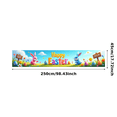 thumbnail image 3 of Colorful Furry Letter Happy Easter Banner with Bunny Chick and Egg Elements Easter Party Decorations Photography Backdrop Spring Celebration Decor Background, 3 of 4
