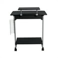thumbnail image 4 of Techni Mobili Wood & Steel Compact Computer Cart with Storage in Graphite Gray, 4 of 14