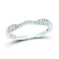 thumbnail image 1 of Anneau de Protection Contour Diamant Rond en Or Blanc 14kt pour Femmes 1/6 Cttw, 1 of 1