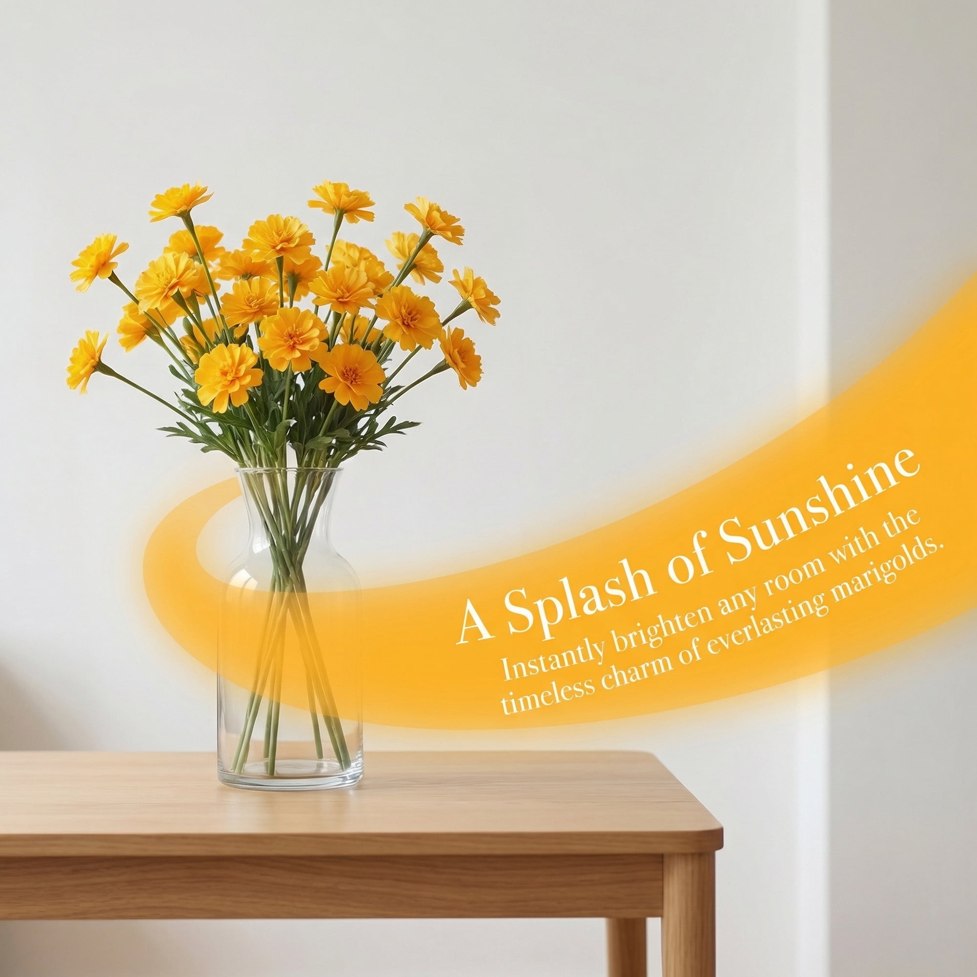Unique Bargains Artificial Silk Daisies Faux Wildflower Orange 8.7inch