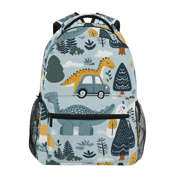 ALAZA Stylish Backpack Dinosaur Cartoon Elementary Bookbag Personalized Laptop School Bags Travel Daypack