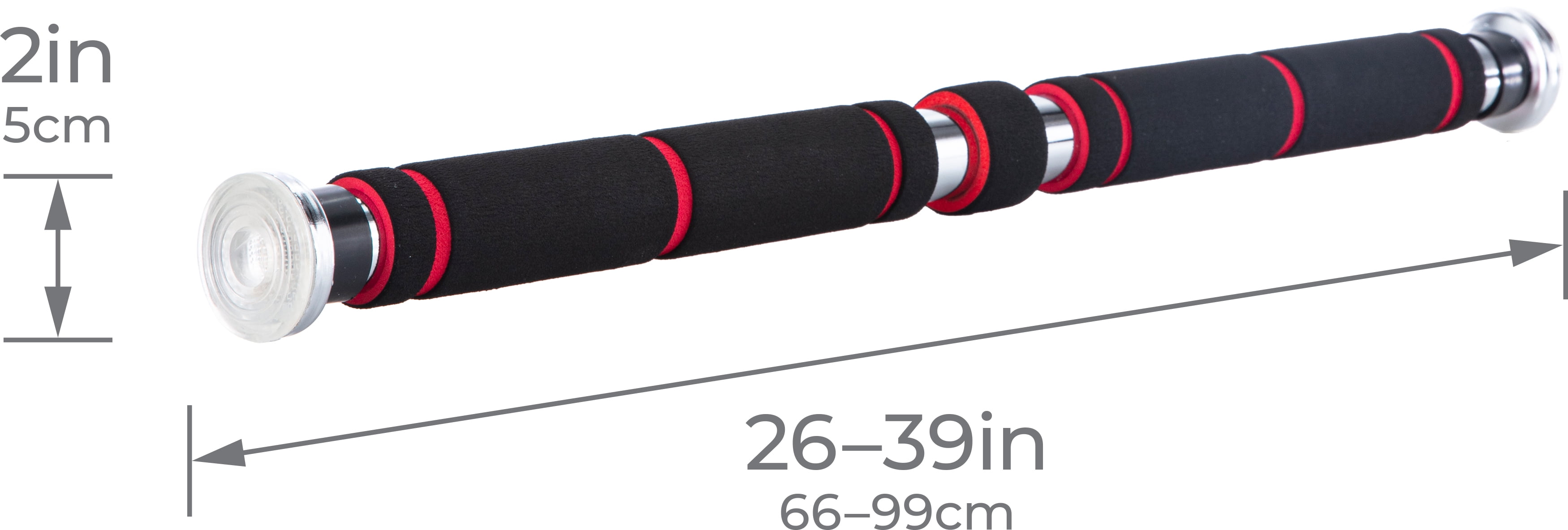 Iron Chin Up Bar Sraight Version - Pull Up Bar for In-Home Fitness - Mounts in All Residential Doorway - Get Strong Fast Without Going to the Gym - Whole Body Exercise for Toning and Strength