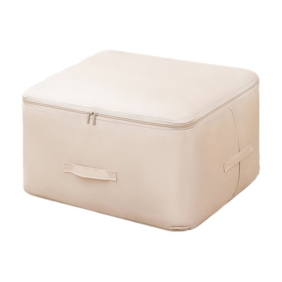 Quilt Storage Bag with Reinforced Handles & Sturdy Zipper, Large Capacity Moving Organizer for Clothes, Blankets, Pillows – Foldable, Washable, Transparent Window – 1 Pack