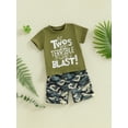 thumbnail image 5 of BemeyourBBs Toddler Baby Boys Birthday Outfits 2nd Birthday 2 Years Old Clothes Short Sleeve Letter Print T Shirt Tops and Camouflage Shorts Set Boys Summer Clothing, 5 of 9
