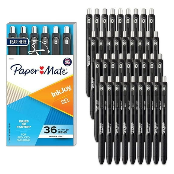 InkJoy Gel Pens Medium Point (0.7mm) Black 36 Count