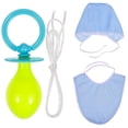 thumbnail image 4 of EeaseMX Juego de 3 chupetes y gorros divertidos para adultos, cosplay, fiesta, accesorios para bebés y niños (azul), 4 of 8