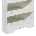 thumbnail image 6 of DecMode 21" x 76" White Wood 25 Bottles Boat Standing Wine Rack, 1-Piece, 6 of 13