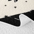 thumbnail image 5 of Homewish Boho Western Cowboy Bed Spread Queen,Retro Stars Queen Coverlet Set,Black Cream,3-Piece, 5 of 7