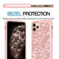 thumbnail image 3 of Cute Hard Silicone Phone Cover Case For Apple iPhone 11 Pro Max Case with [Tempered Glass Screen Protector] Shock Proof for Girls Women - Glitter Rose Gold, 3 of 7
