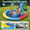 thumbnail image 4 of Splash Pad for Kids & Dogs, 78" Extra Large Non-Slip Thicker Sprinkler Mat, Backyard Outdoor Lawn Water Toys, Durable Summer Fountain Play Pool Gifts for Toddlers, Children & Pets, 4 of 7
