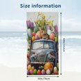 thumbnail image 3 of PHYHOO Beach Towel Easter Bunny Truck Eggs Tulip Summer Microfiber Bath Towel Thin Quick Fast Dry Super Absorbent Happy Easter Rabbit Spring Flower Holiday Thin Sand Free Towels 30x60in, 3 of 8