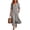Black, variant on NTACZA Women Dresses 3/4 Sleeve Slit Shirt Dress Maxi Collared Striped Vacation Casual Button Down Beach Black L