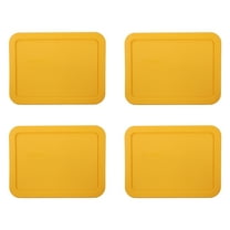 Pyrex 7210-PC 3-Cup Lemon Drop Yellow Food Storage Replacement Lid (4-Pack)