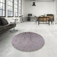 thumbnail image 4 of Ahgly Company Machine Washable Indoor Square Industrial Modern Rose Dust Purple Area Rugs, 3' Square, 4 of 7
