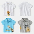 thumbnail image 3 of LYMAYTER Kids Boys Soft Shirt Baby Short Sleeve Cotton T-Shirt for 1-6 Years Toddler V-Neck Casual Tees Shirt, 3 of 9