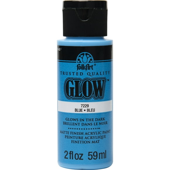FolkArt Glow-in-the-Dark Acrylic Paint - Blue, 2 fl oz
