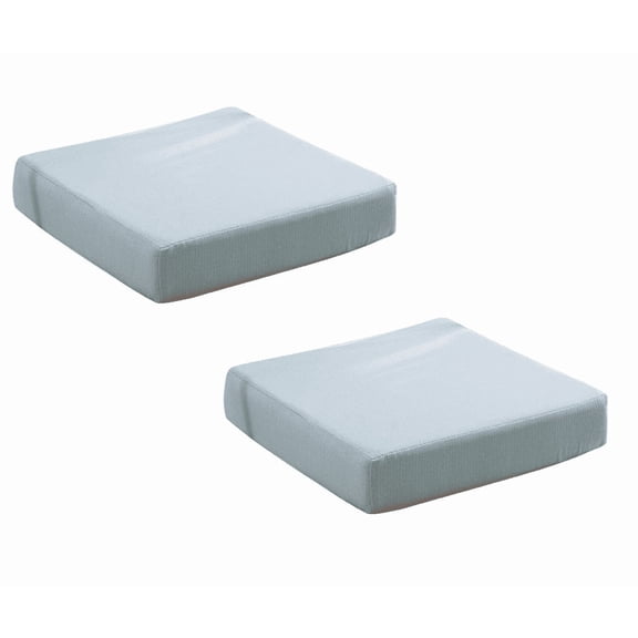 Fenull Square Large Pillows Seating for Adults, Outdoor Chair Cushions Set of Furniture, Waterproof Square Corner Patio Chair Cushions with Ties, Memory Foam Outdoor Seat Cushion 2PC