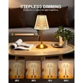 thumbnail image 7 of WE Cordless Lamp, Crystal+Dimmable+3 Colors Rechargeable Lamp, Touch Battery Operated Vintage Ambient Light for Kitchen/Bedroom/Bathroom Shower/Dining Table/Entryway/Hallway/Bar, 7 of 7