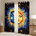 thumbnail image 2 of Castle Fairy Moon Sun Black Out Curtains for Teens Girls,Starry Sky Curtains Pack of 2 (42x63 Each),Bohemian Theme Bedroom Curtains,Lightweight Room Decor, 2 of 6