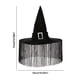 thumbnail image 3 of Xihbxyly Sombrero de Bruja con Borlas, Diseño Clásico Puntiagudo, Hebilla Exquisita, Tela Cómoda, Versátil para Cosplay, Fotografía o Fiestas de Halloween, Negro, Tamaño 43 X 37 Cm, 3 of 6