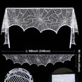thumbnail image 1 of Ourwarm Halloween Party Black Lace Spiderweb Table Cloth 100cm Table Covers Window Hanging Horror Halloween Party Decoration, 1 of 4