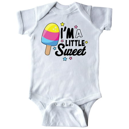 

Inktastic Im a Little Sweet with Ice Cream and Stars Gift Baby Girl Bodysuit
