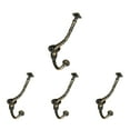 thumbnail image 2 of Mascot Hardware Antique Brass Finish Twisted Iron Hat & Coat Hook - Pack of 10, 2 of 4
