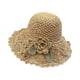 thumbnail image 2 of Sombrero de Playa para Mujer, Tejido a Mano, Plegable, con Flores, para Primavera y Verano., 2 of 4