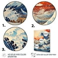 thumbnail image 3 of Designart "The Yellow Great Wave A Masterpiece from Kanagawa II" Nautical & Beach Floater Framed Wall Decor, 3 of 7